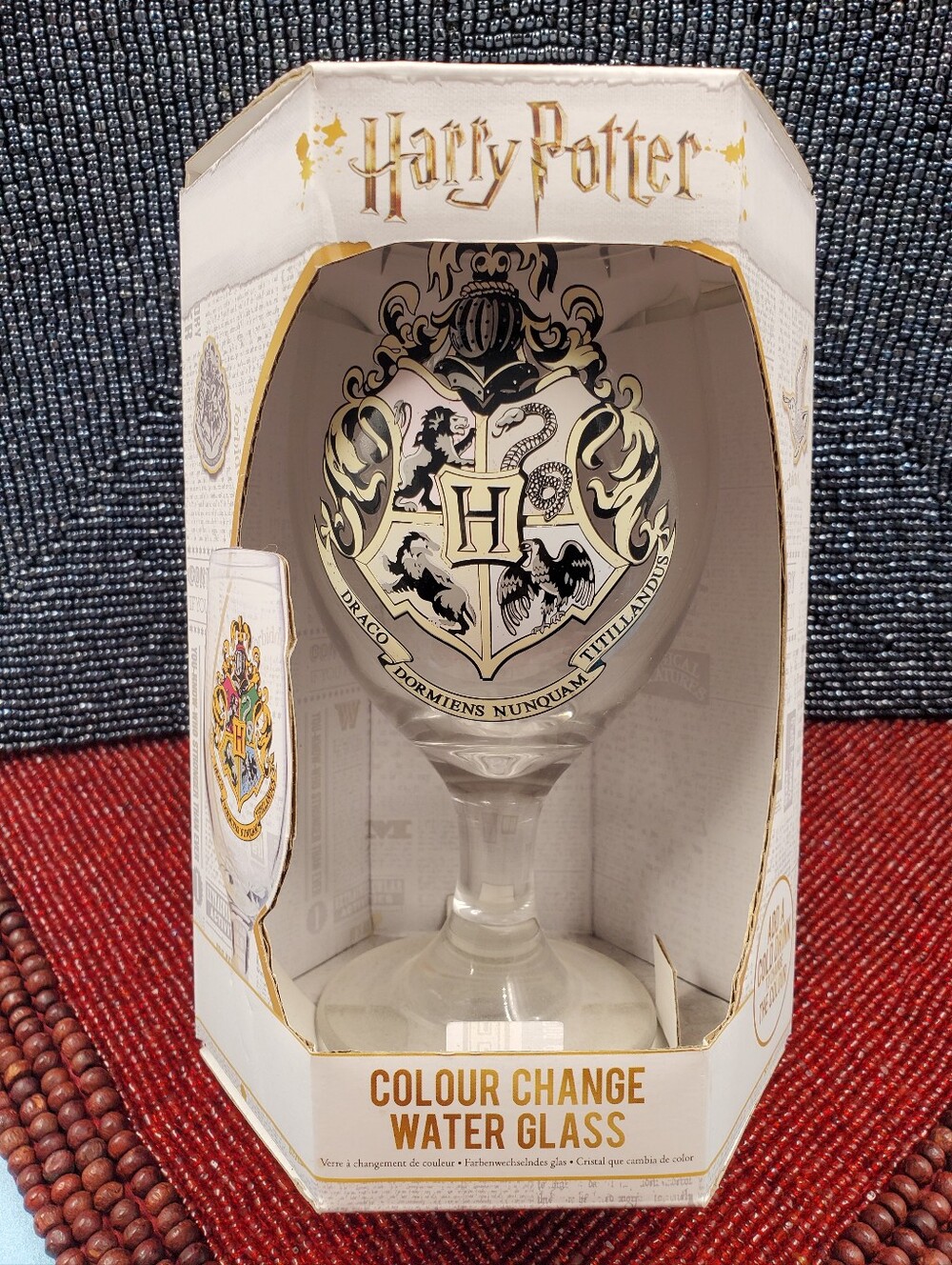 Officially licensed Harry Potter Hogwarts Colour Change Water Glass by Paladone